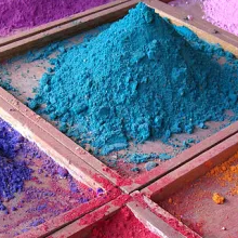 Lake pigments in lab jars